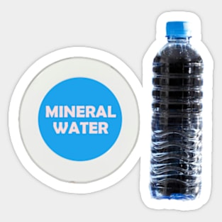 Mineral Water with Blue Saucer Sticker